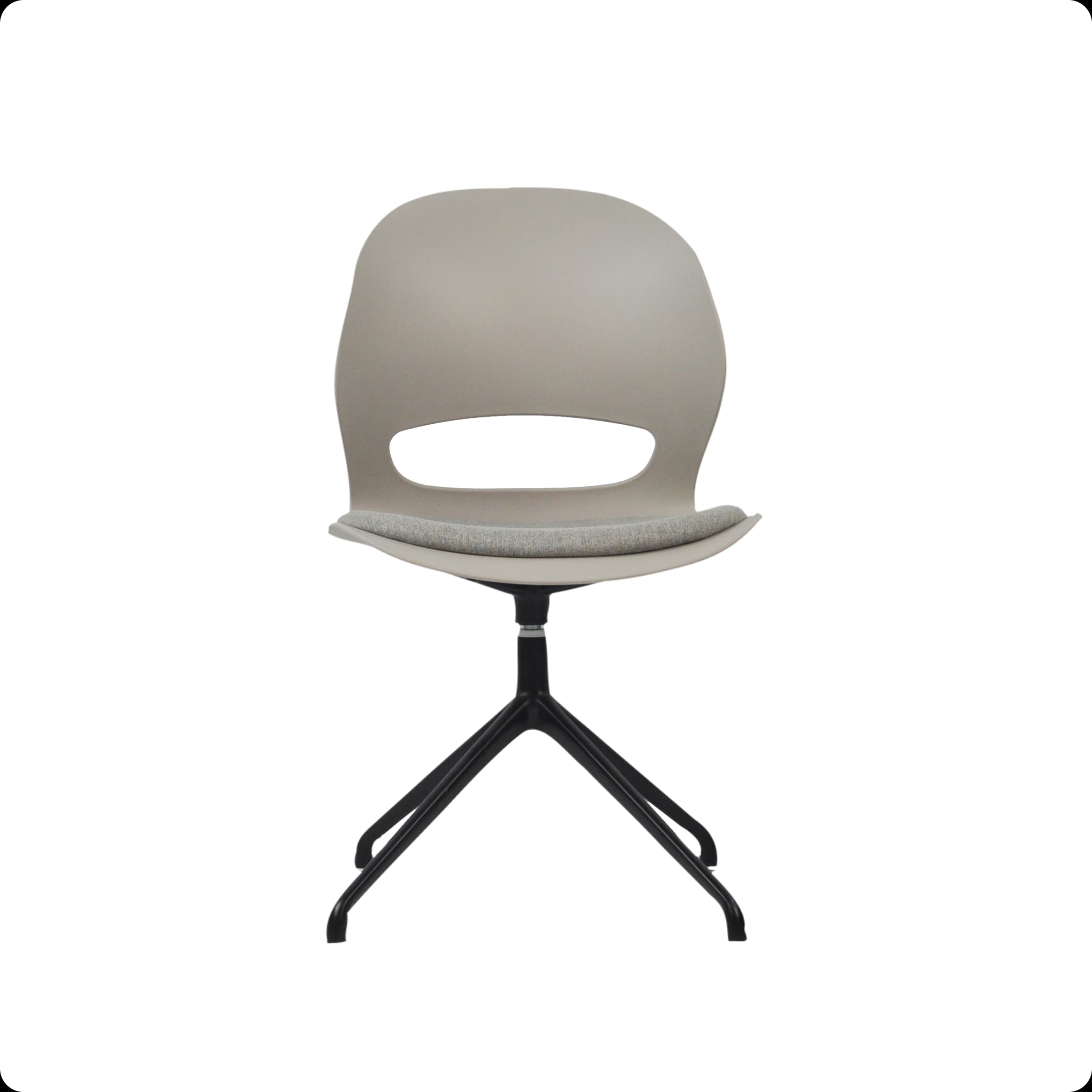 Vis Chair Beige Grey Without Wheels
