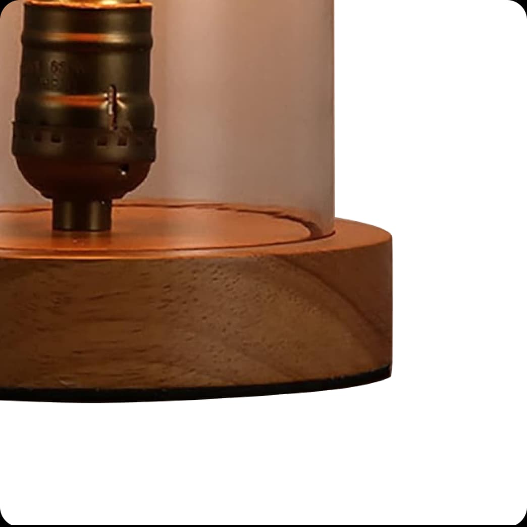 Retro Lamp Wood Brown