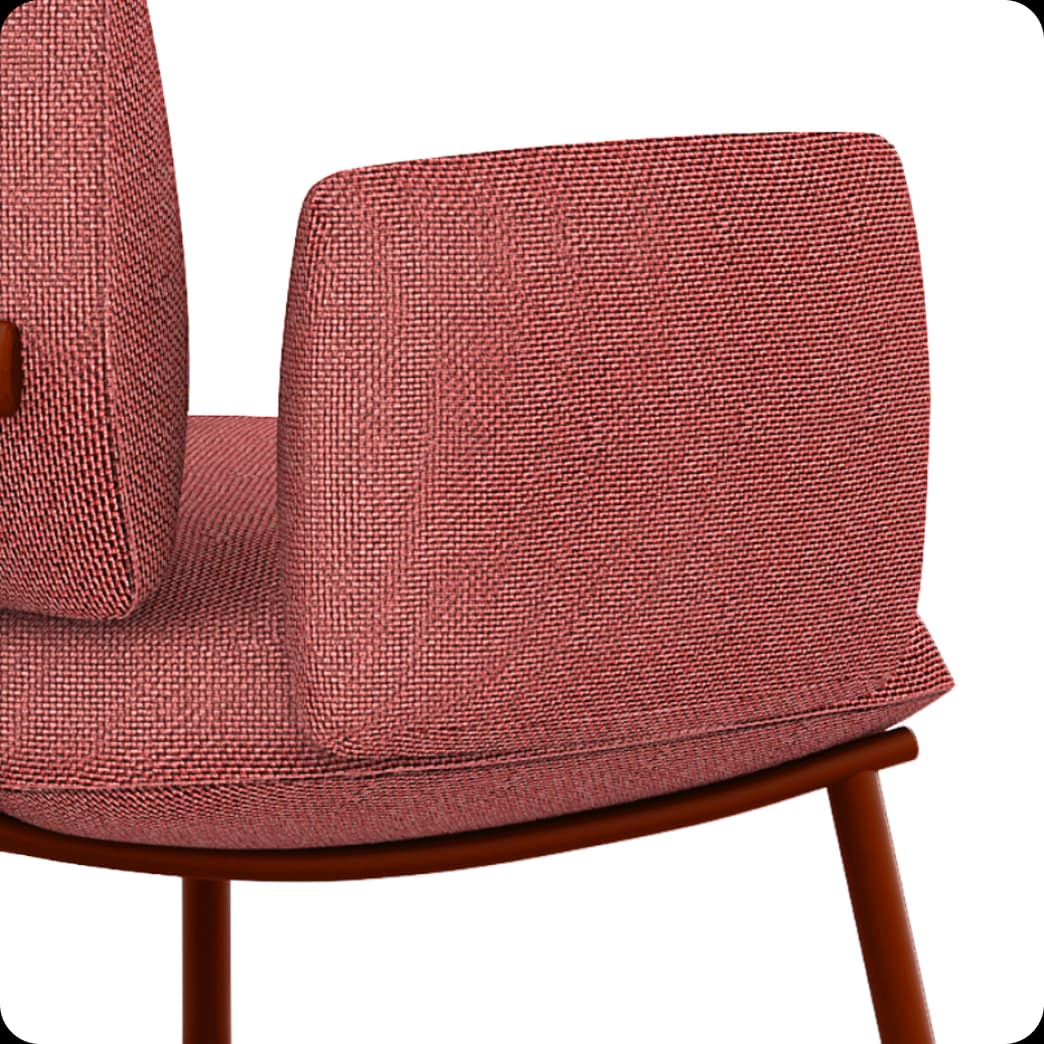 Cloud Chair Coral Red 1