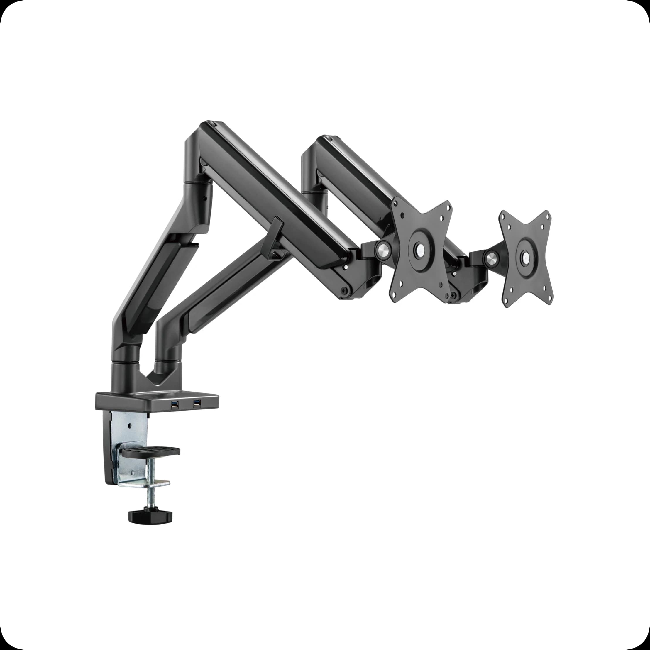 Dual Monitor Arm Model A Pro Black