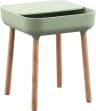 KAI Side Table Minimalistic Nordic Style bedside table sofa side table nightstand end table with storage unit beechwood legs for Bedroom Living Room office Sage Green