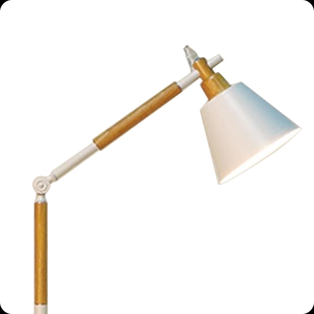 Nordic Wooden Floor Lamp White