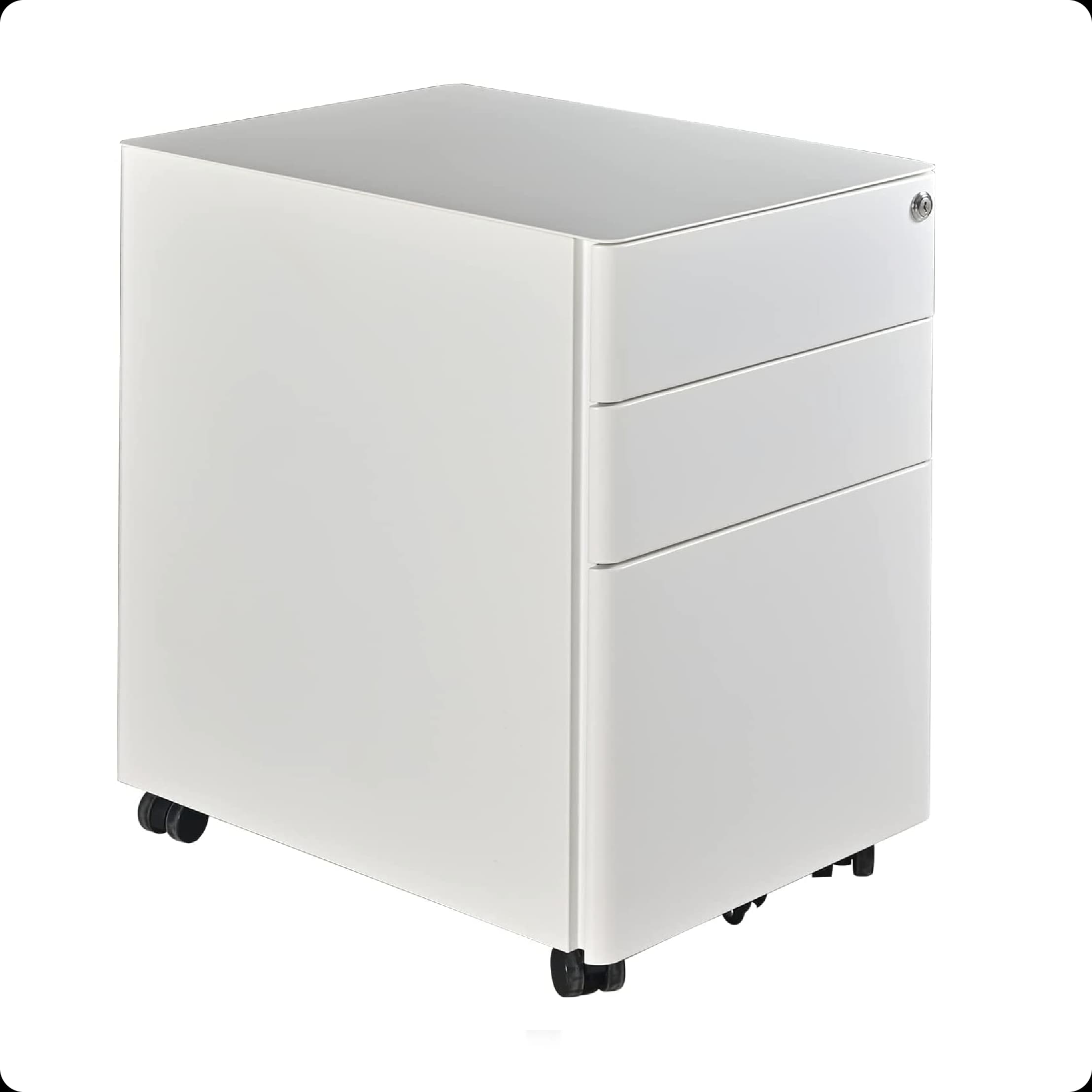 Mobile Pedestal White Without Cushion