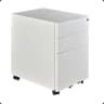 Mobile Pedestal White With Cushion