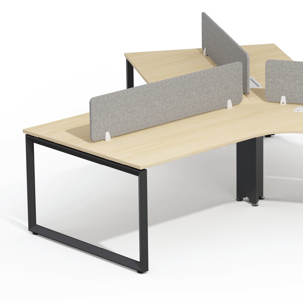 120 Cluster Desk Black Oak 240 X 60 Cm