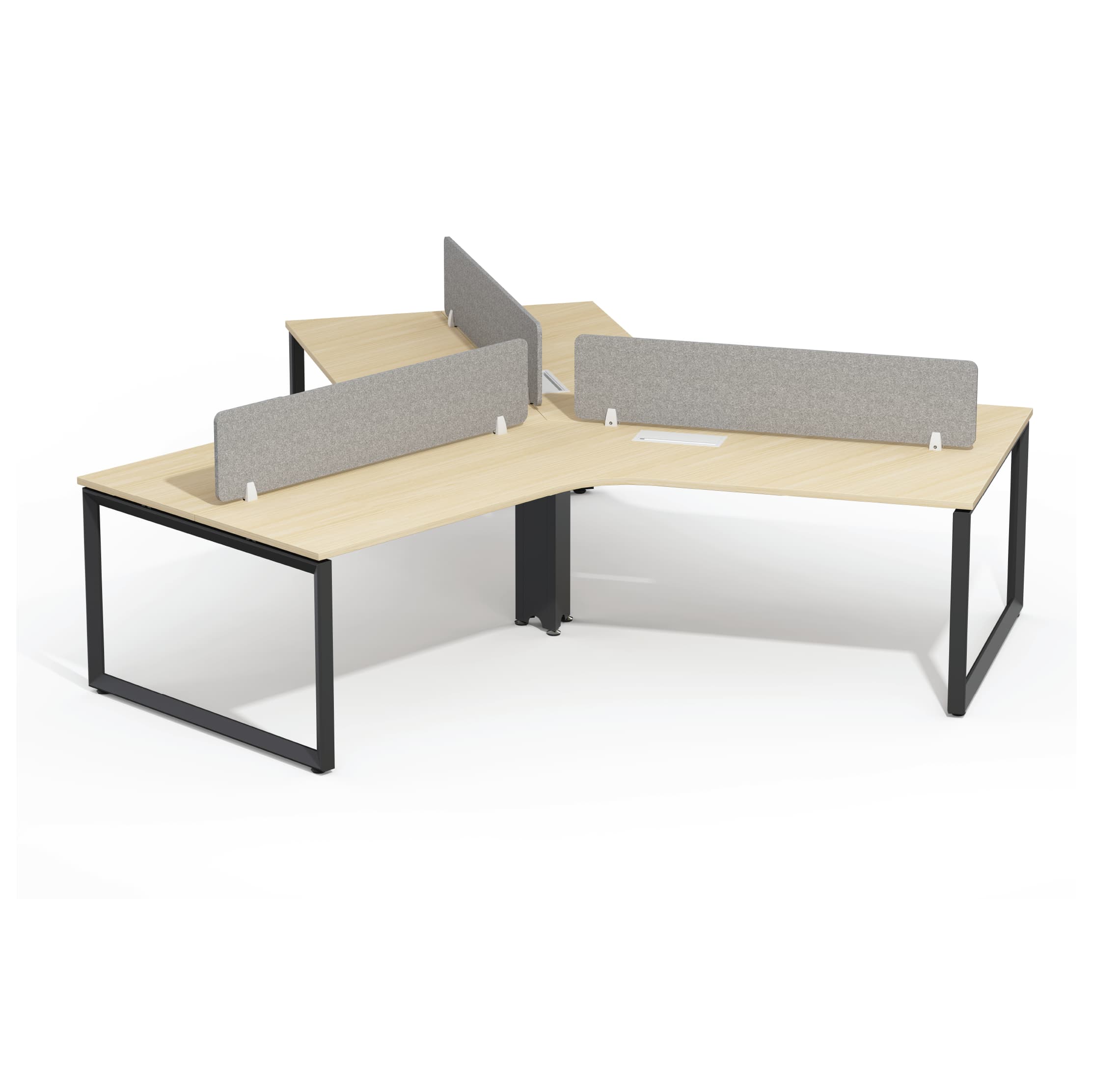 120 Cluster Desk Black Oak 240 X 60 Cm