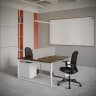 Workhub 2 Cluster Workstation Oak Top Black Leg2