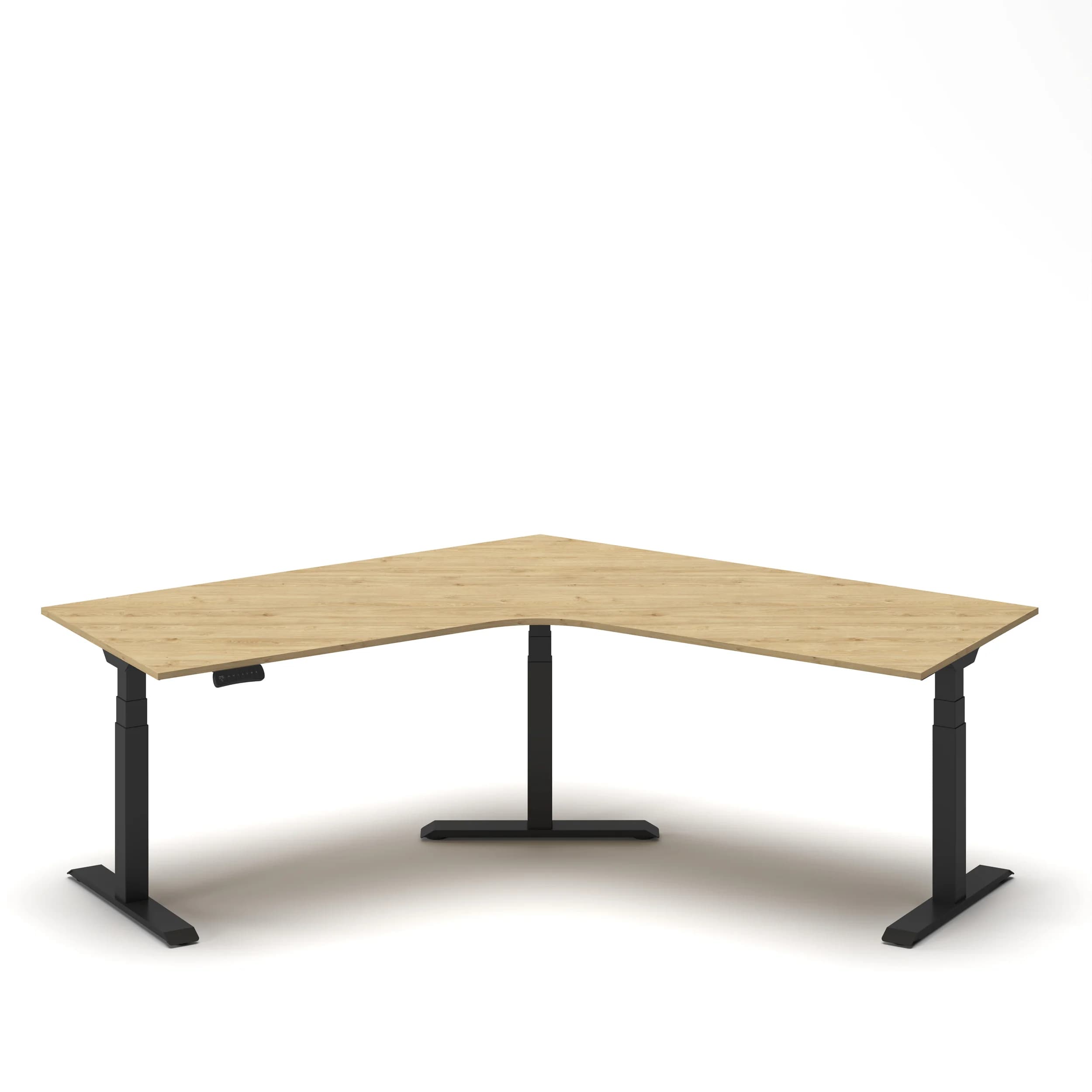 Navodesk® Flex 120 Oak Top Black Frame 1