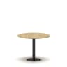 Round Meeting table Oak Top Black Leg