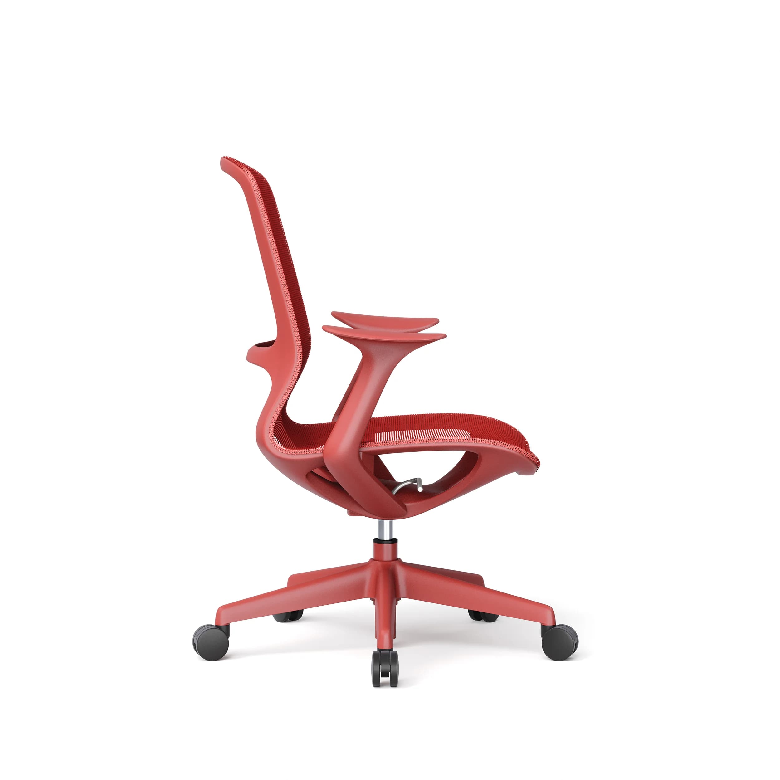WAVE MODERN MESH OFFICE CHAIR CORAL RED2