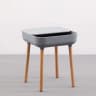 KAI Side Table Minimalistic Nordic Style bedside table sofa side table nightstand end table with storage unit beechwood legs for Bedroom Living Room office Sage Green