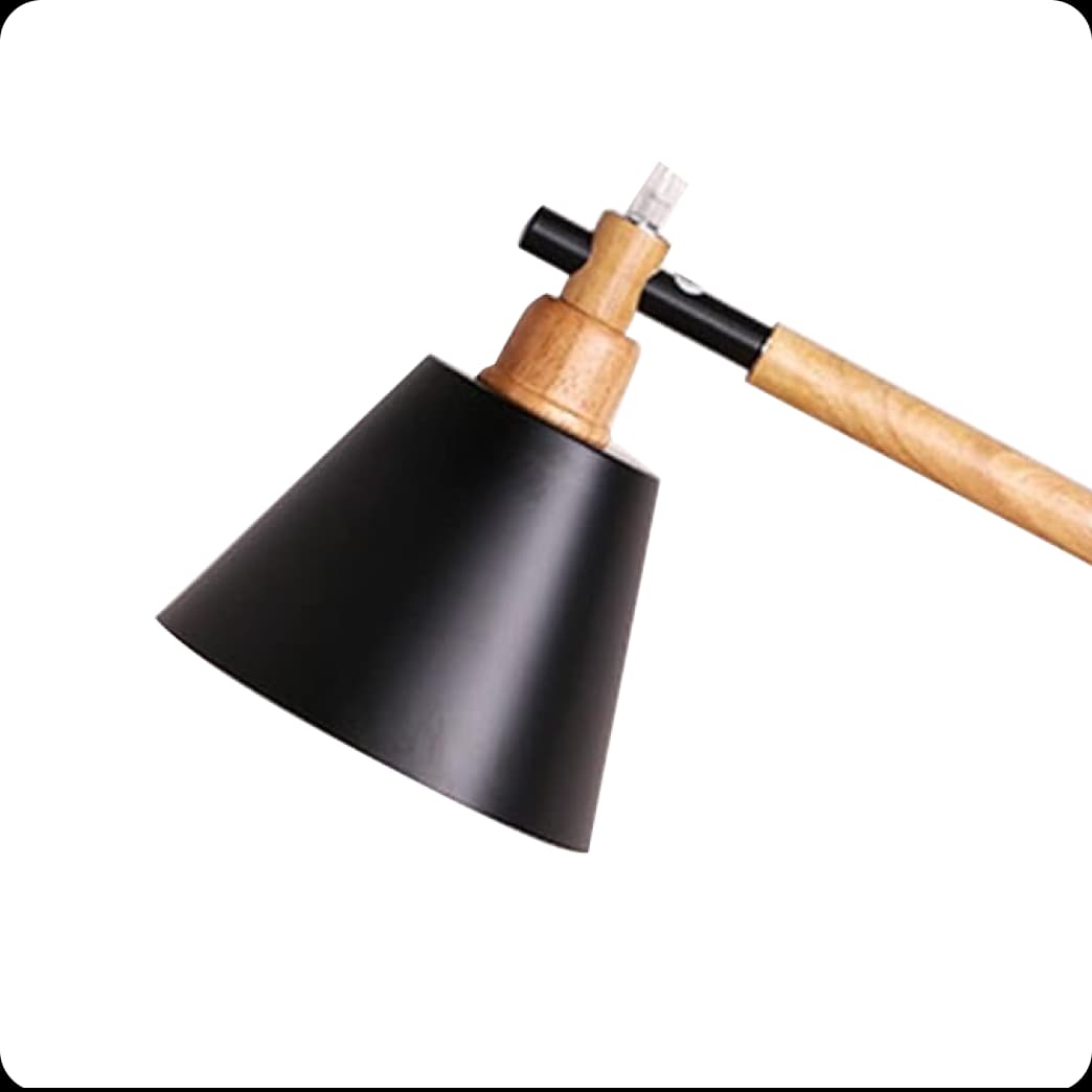 Nordic Wooden Floor Lamp Black 2