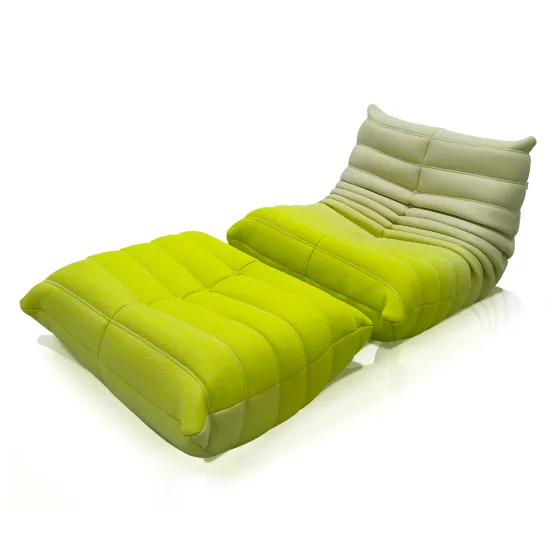 Cloudcouch With Ottoman Coral Yellow