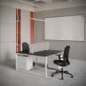 Workhub 2 Cluster Workstation Oak Top Black Leg2