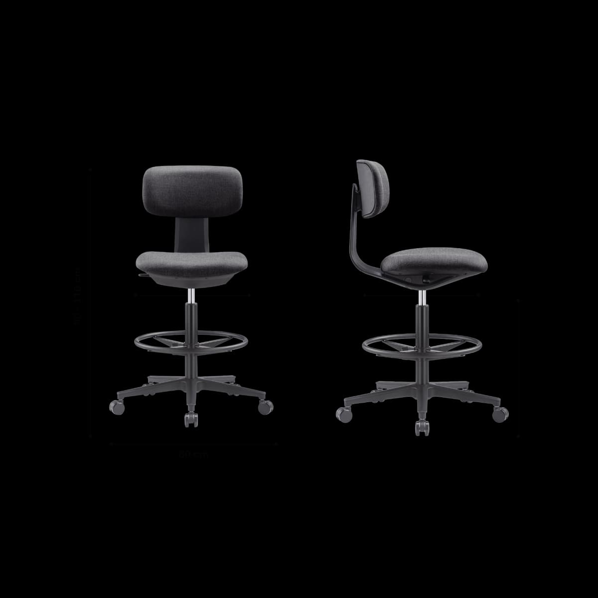 PLUTO High Office Chair Dimensions