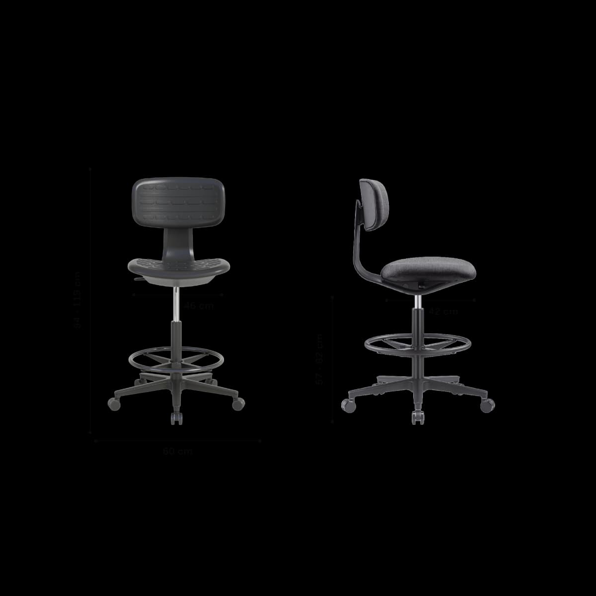PLUTO Lab Chair Dimensions