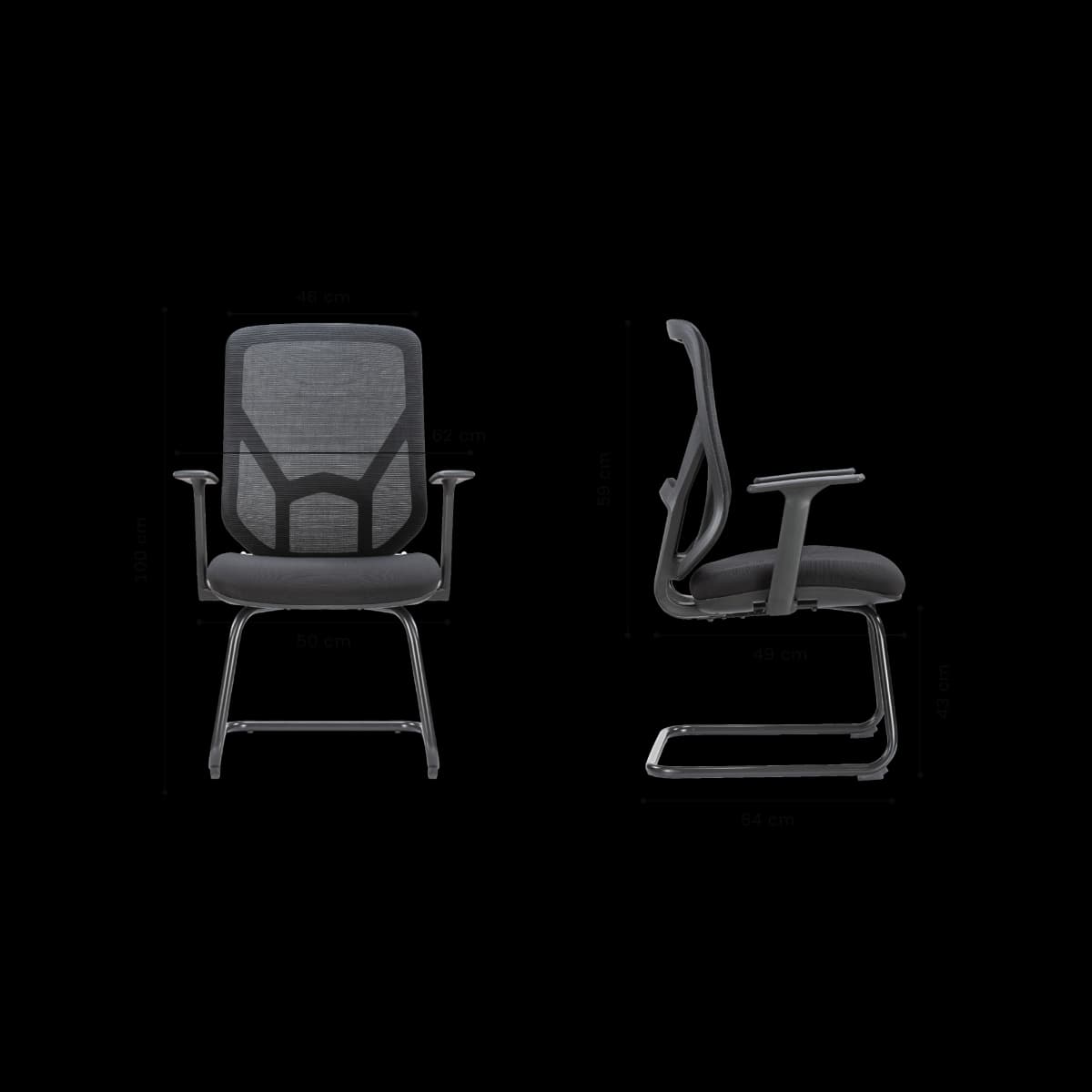 ErgoCore Visitor Chair Dimensions