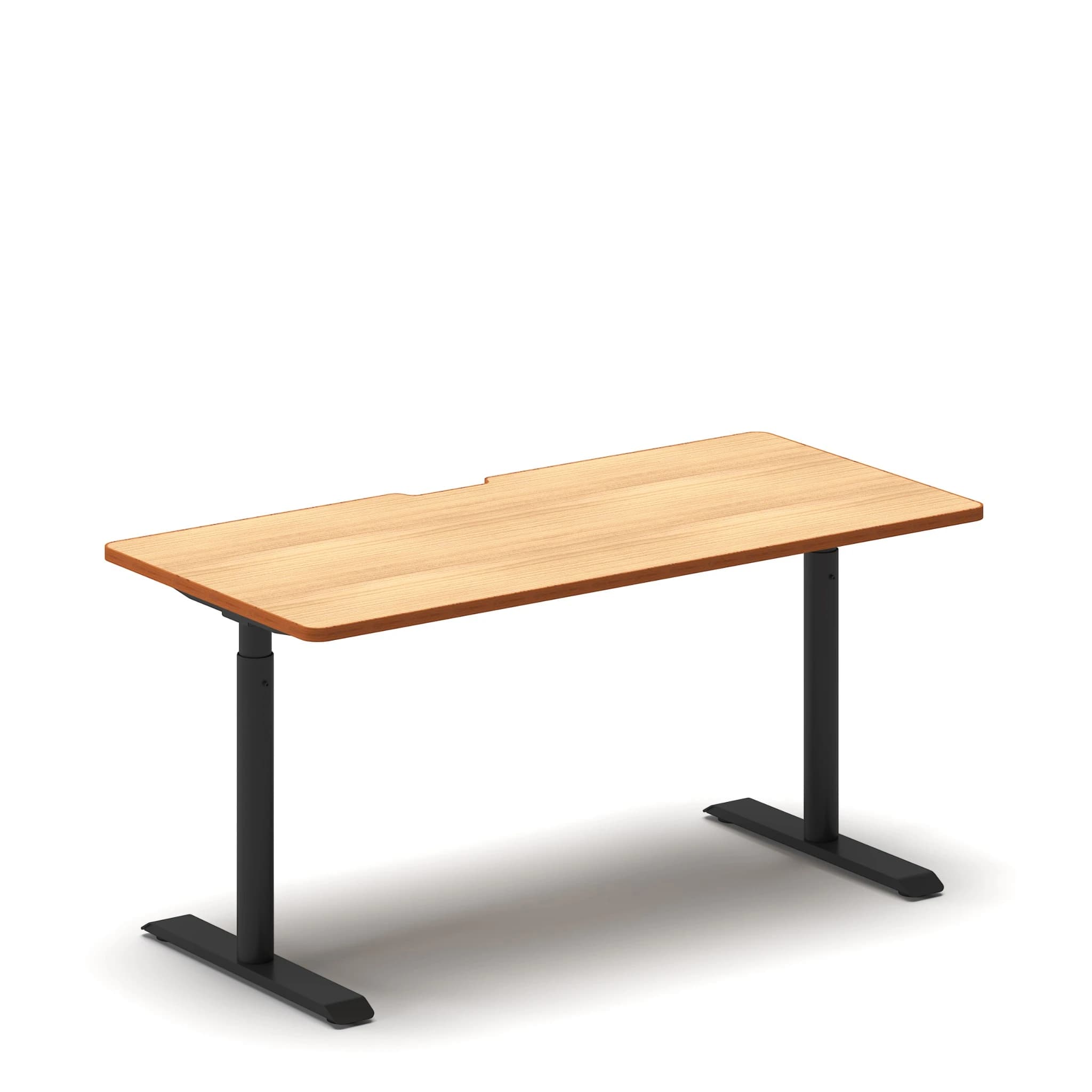Navodesk® Manual Oak Top Black Frame 1