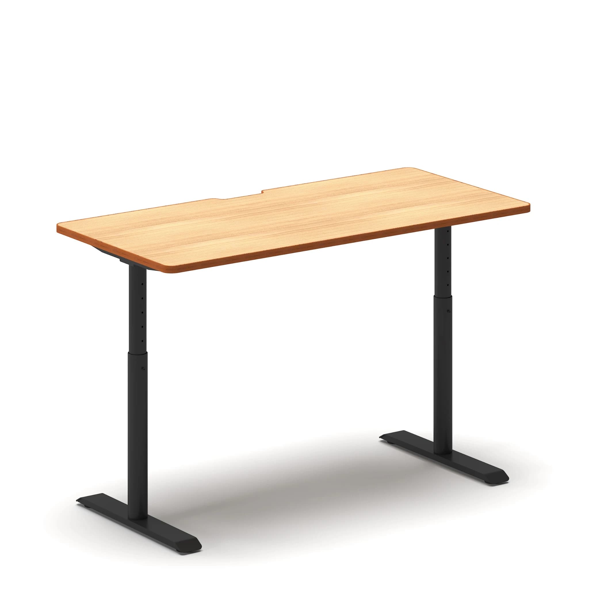 Navodesk® Manual Oak Top Black Frame 1