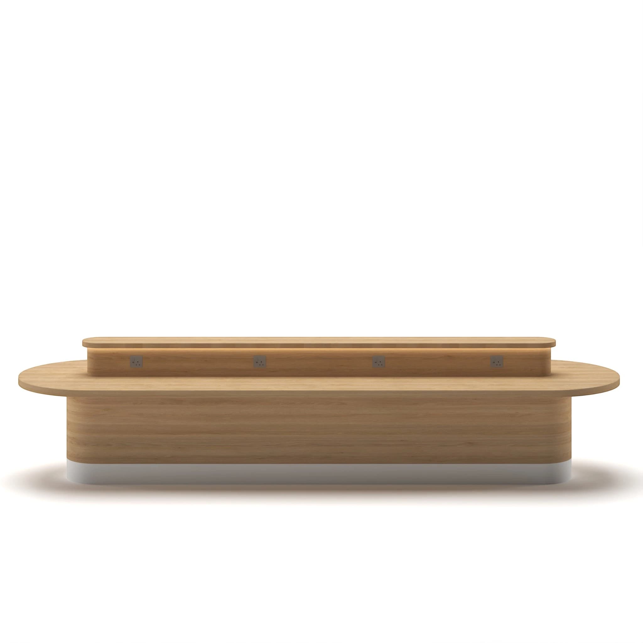 Co Working Large Table Oak White 3