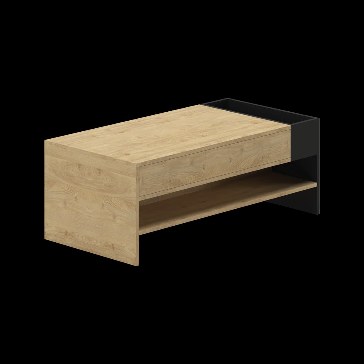Navo® Slate Coffee Table Oak Black DIM