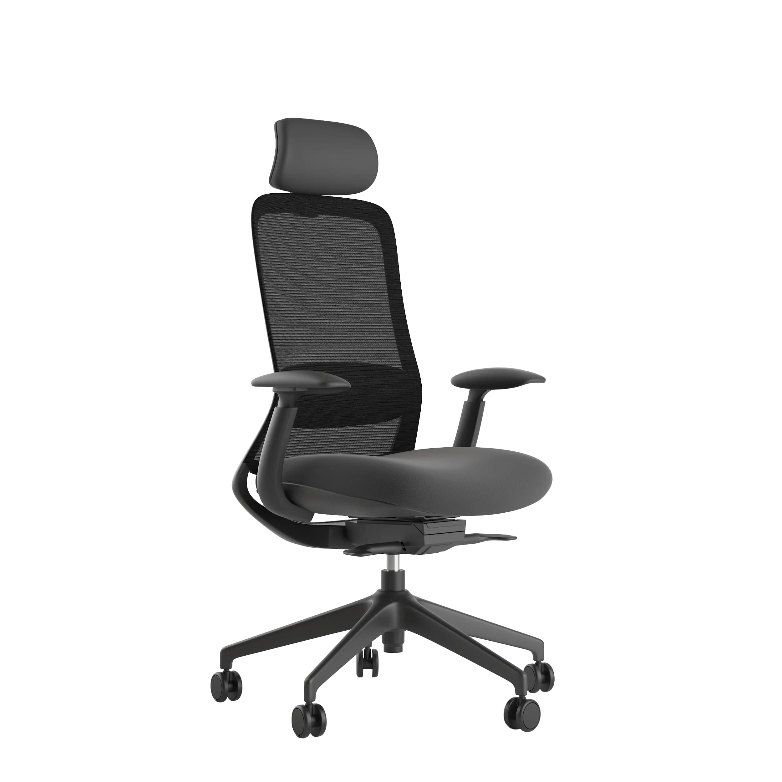 NIO With Headrest Office Chair All Black 1