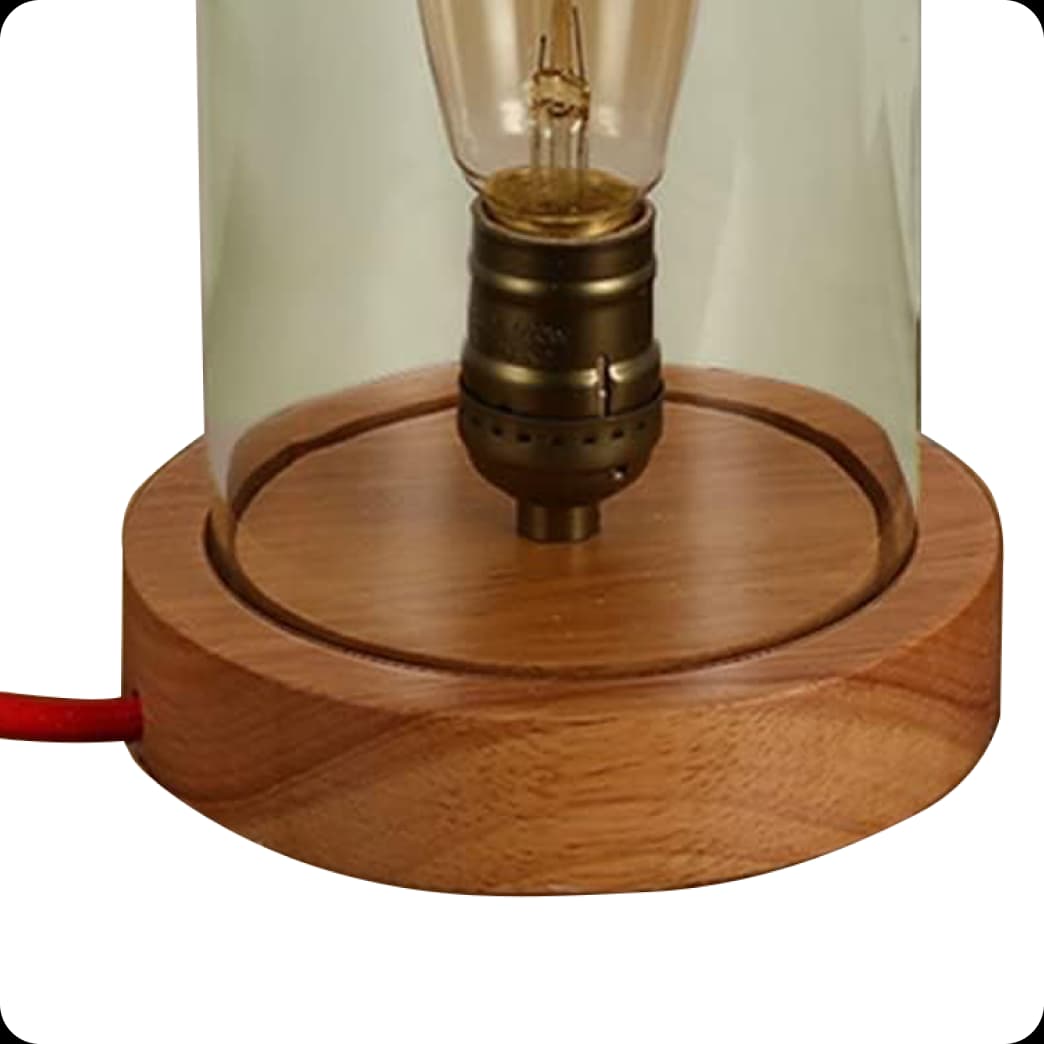 Retro Lamp Wood Brown 1