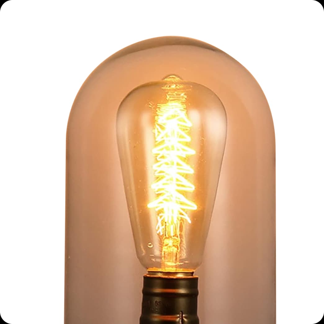 Retro Lamp Wood Brown 2