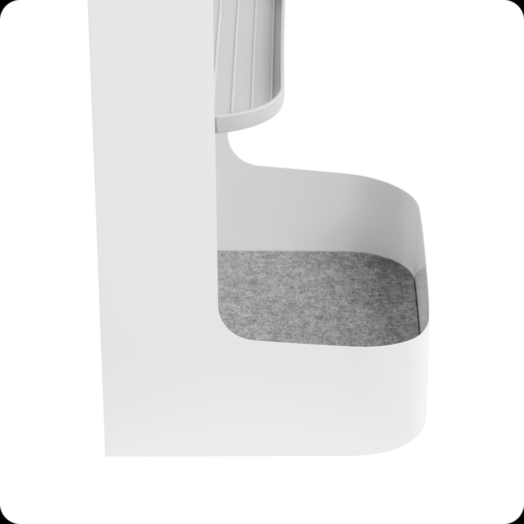 Under Desk Storage Rack White 1