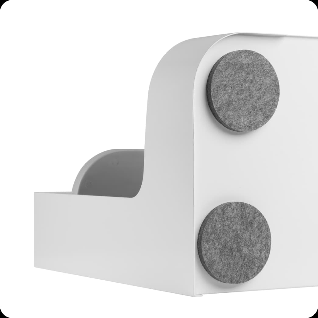 Under Desk Storage Rack White 2