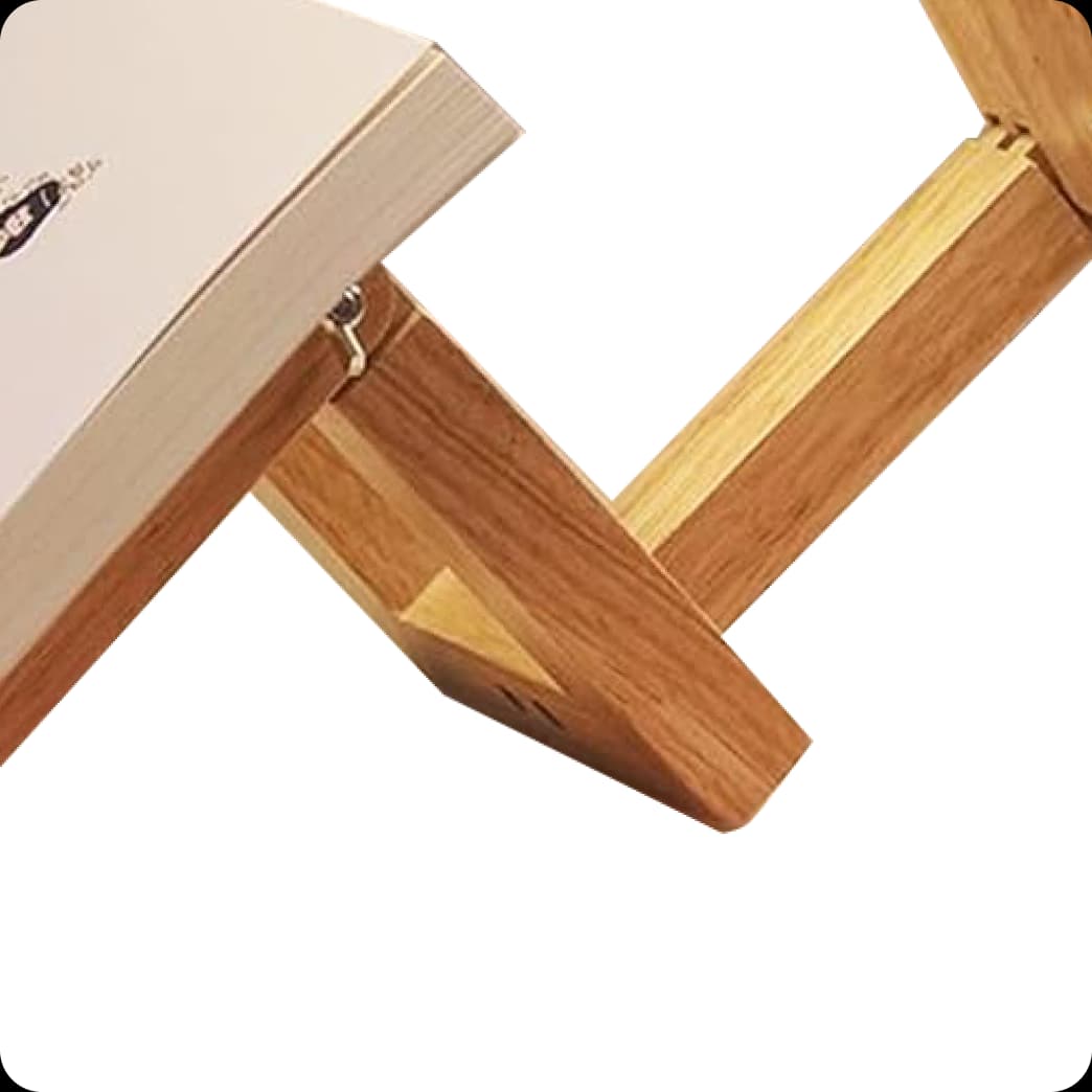 Wooden Stickman Table Lamp With Adjustable Frame Wood Brown