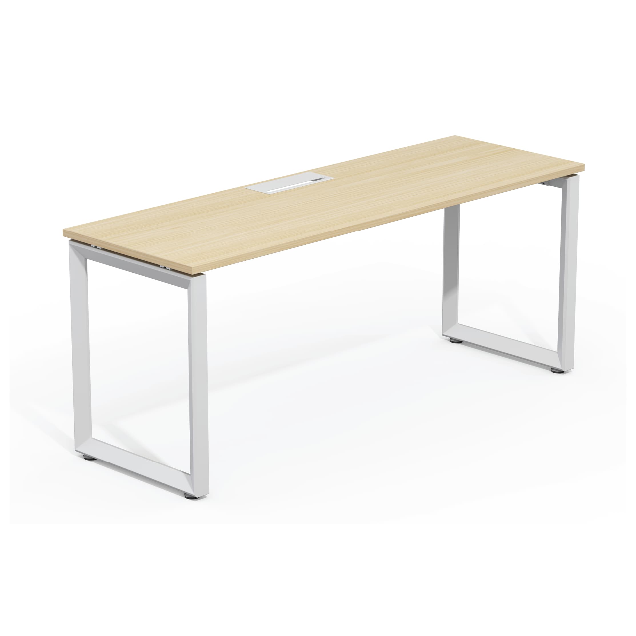 Series O Single Workstation Desk 1 Person Black Oak 160 X 60 Cm