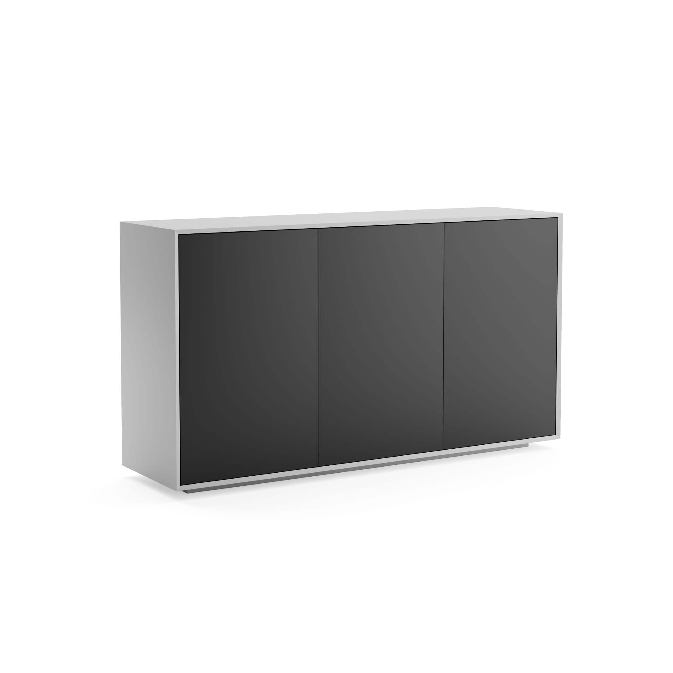 Series A Low Height 3 Door Cabinet White Black