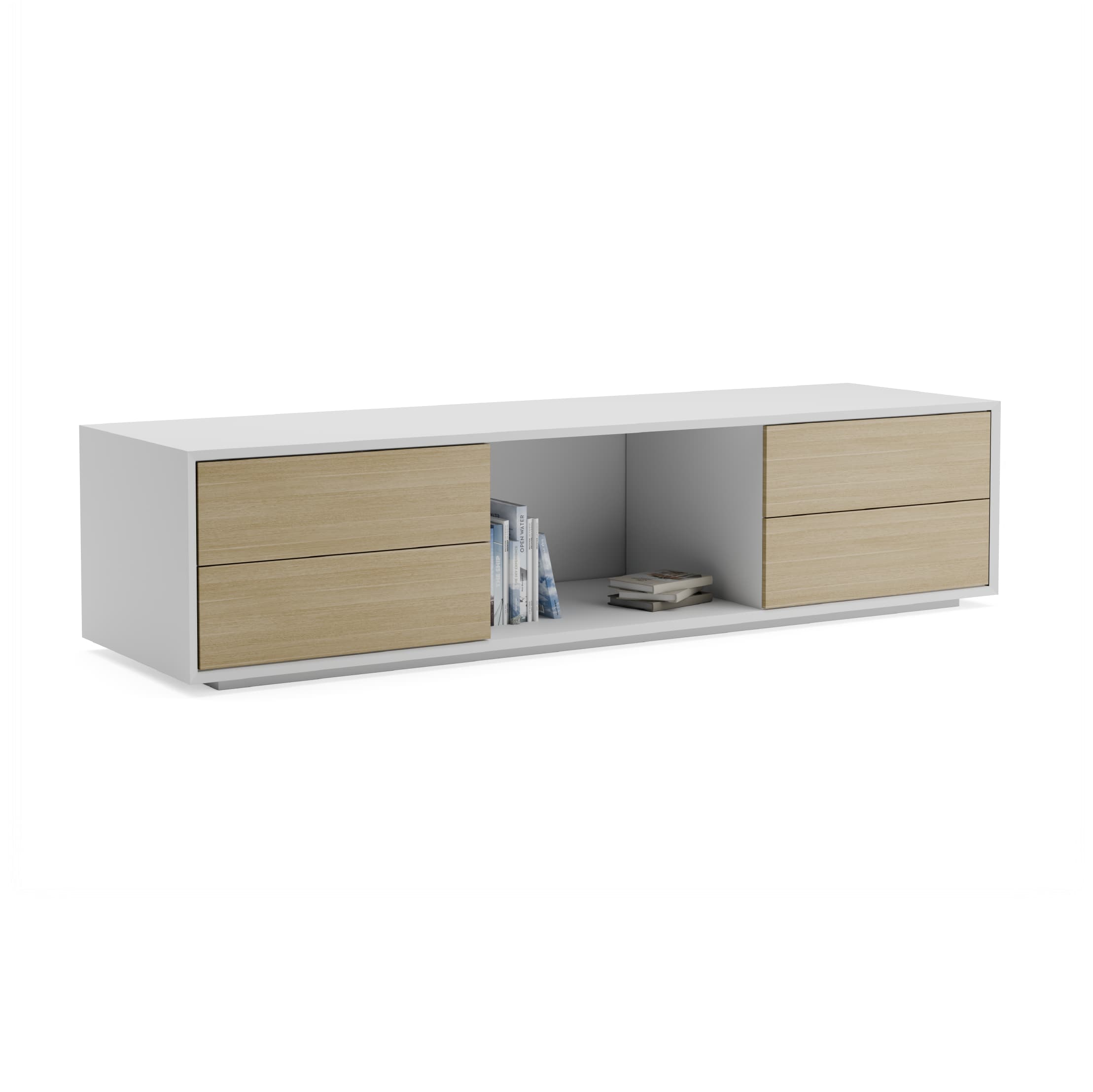 Series A Low Height Sideboard Cabinet White Oak