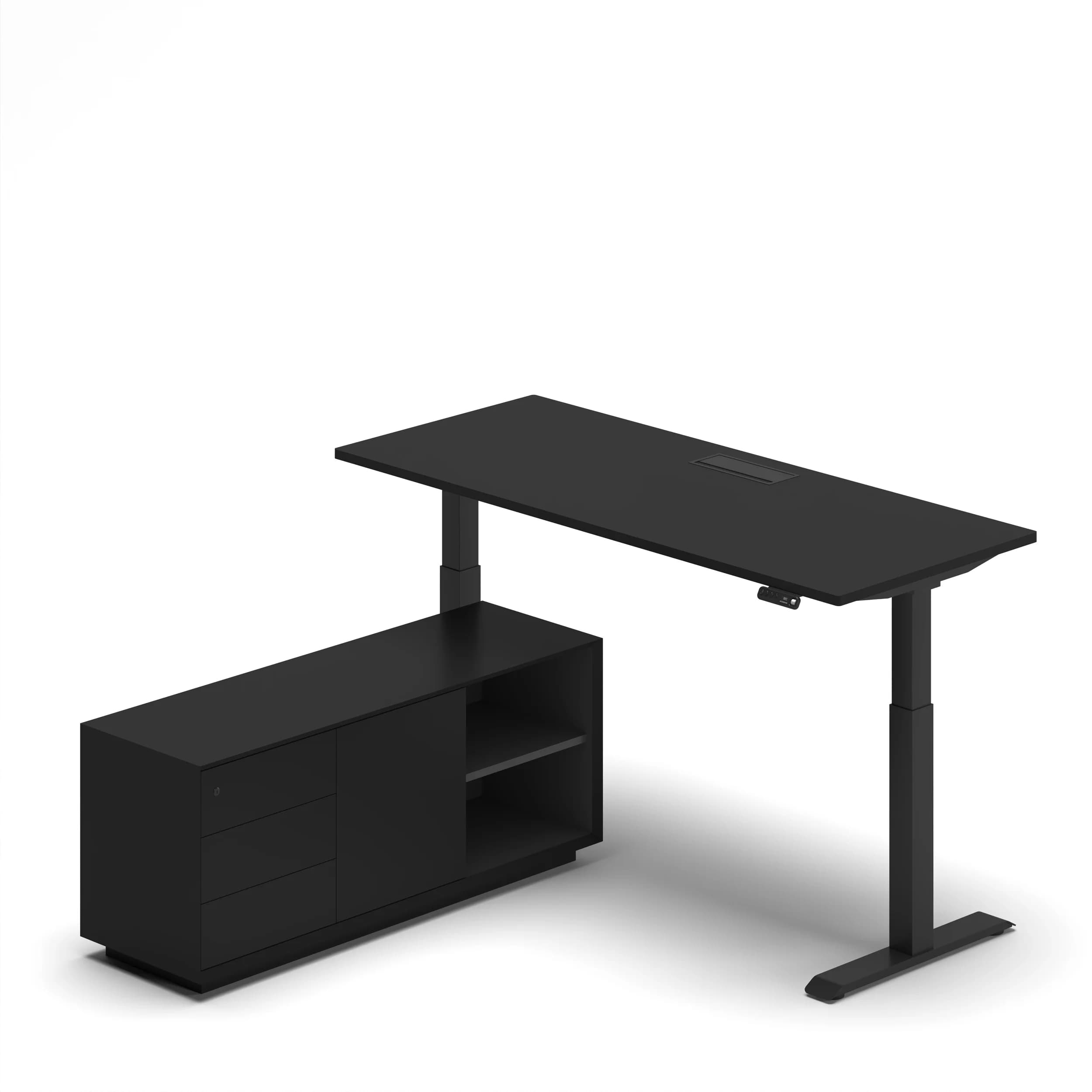 Navodesk® PRO Executive Black Top Black Frame 1 left
