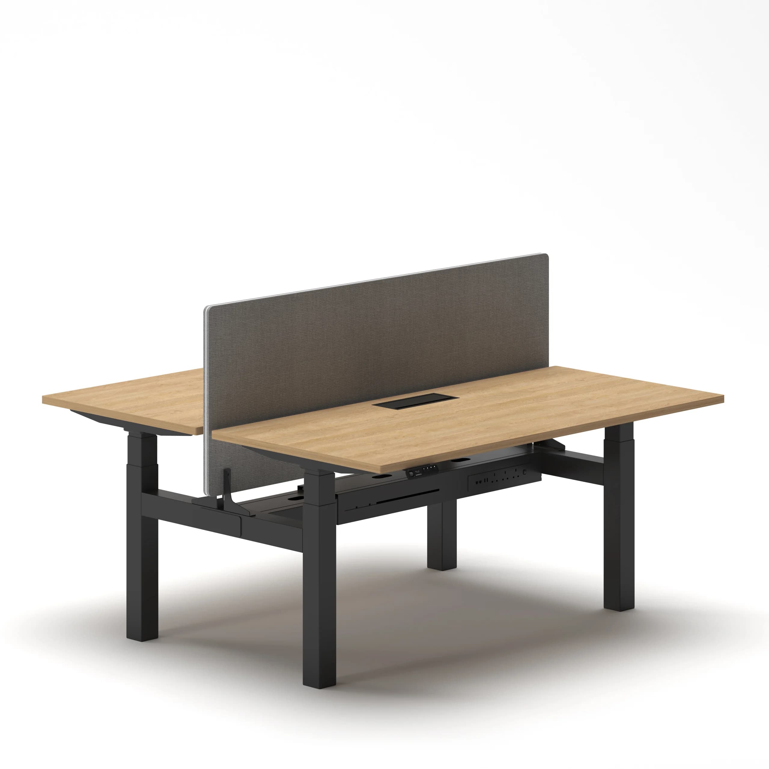 Navodesk® Duo Standing Desk Black 160 X 75 Cm Oak