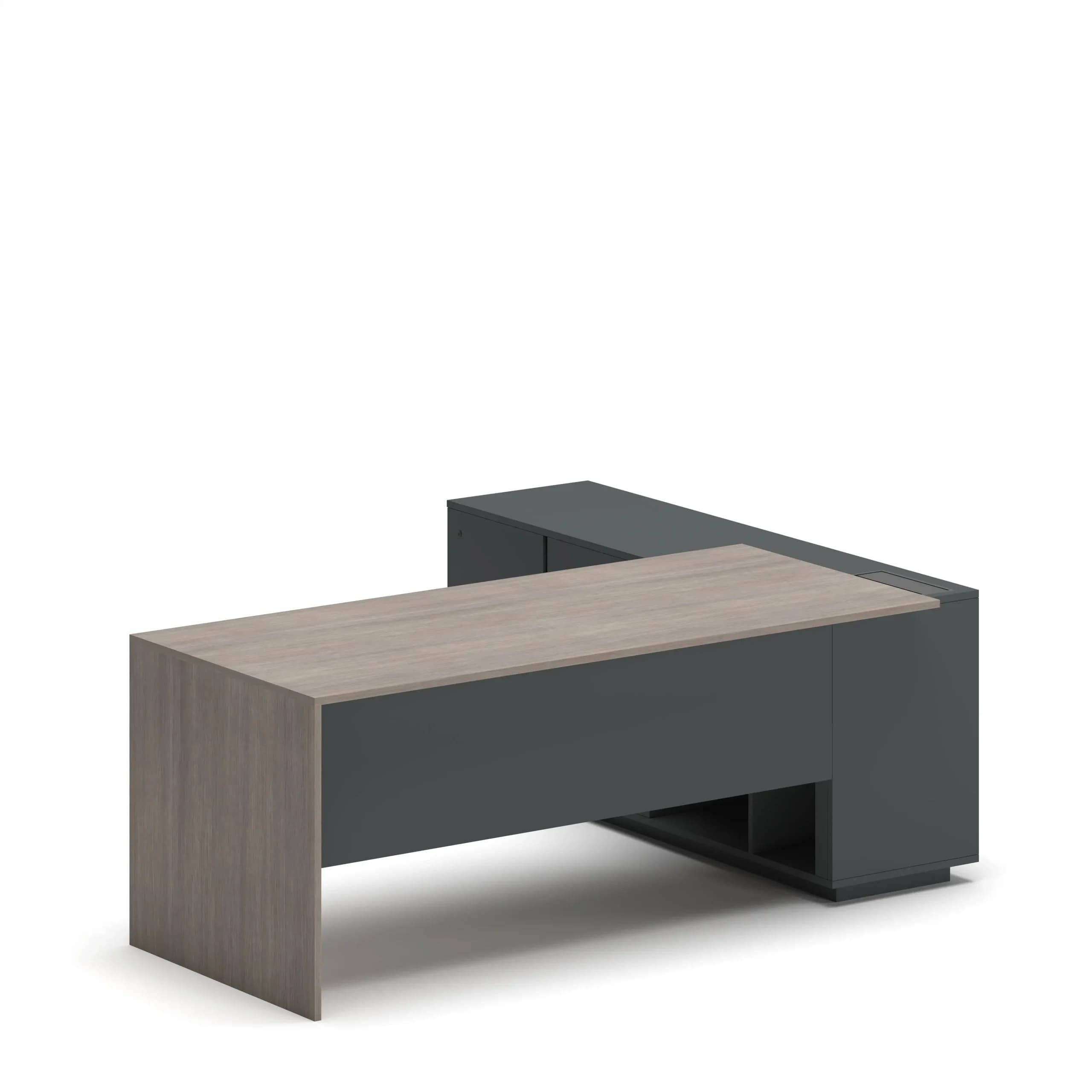 Slate Executive Desk Prestige Ash Grey Left 180 Cm X 80 Cm 1
