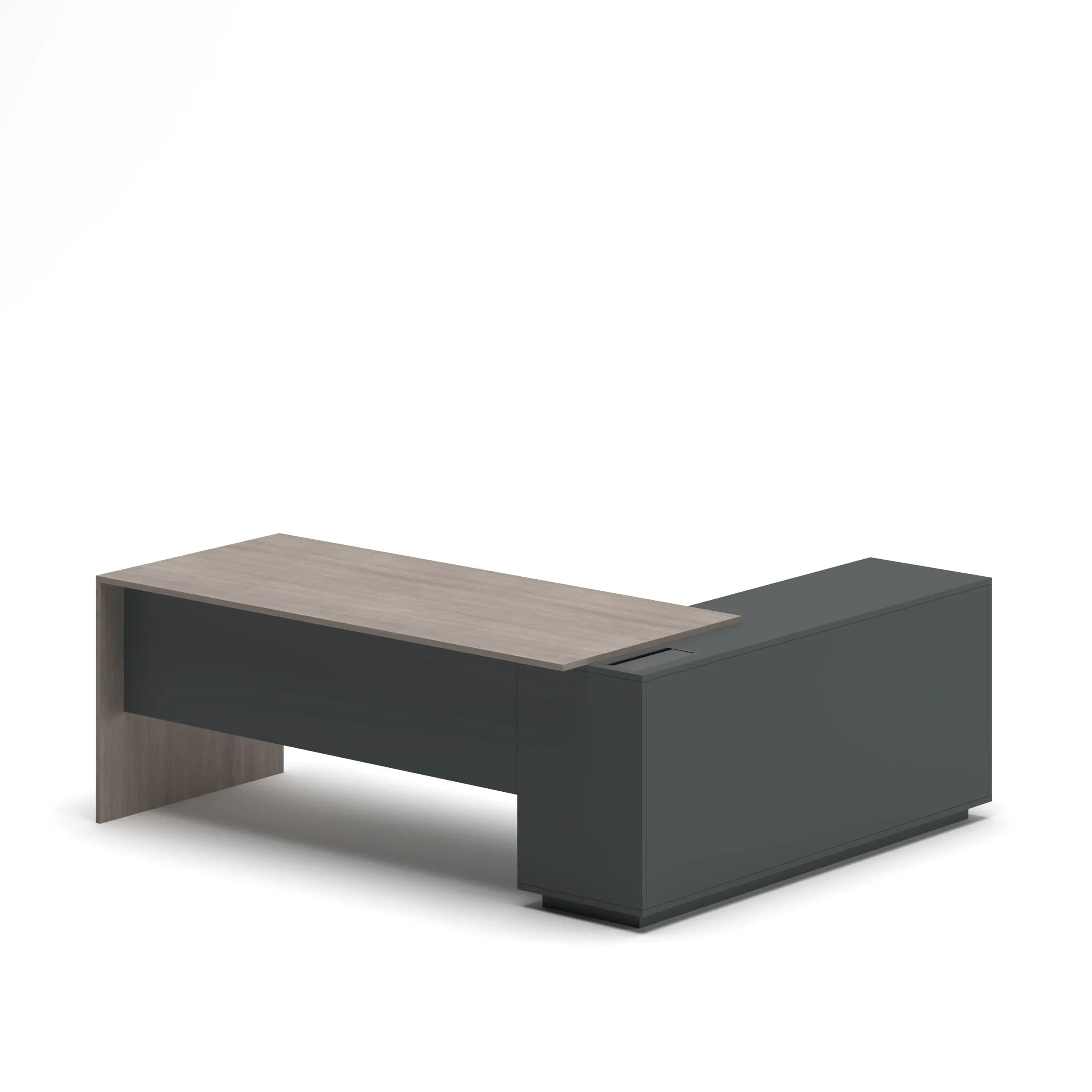 Slate Executive Desk Prestige Ash Grey Left 180 Cm X 80 Cm 2