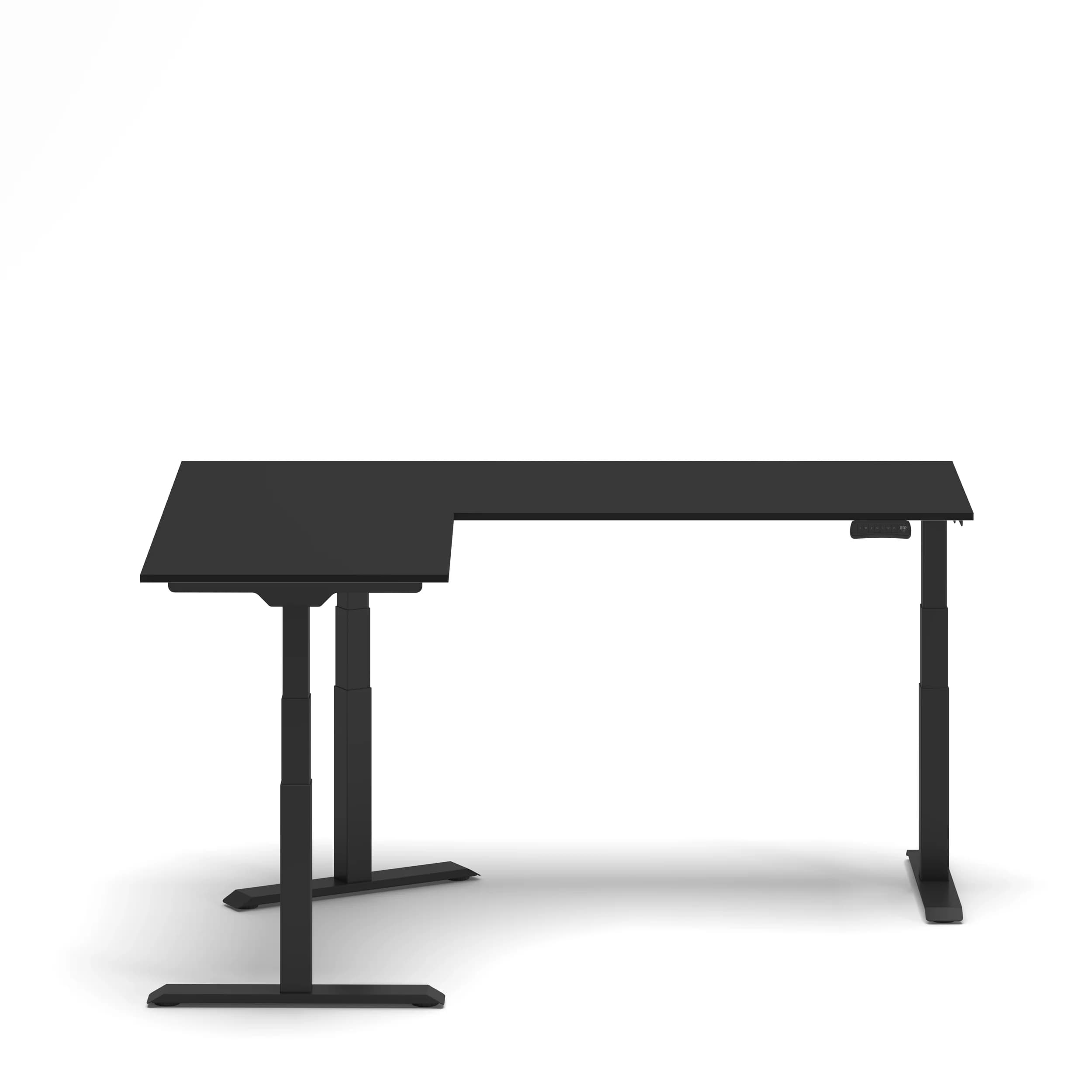 Navodesk® Flex L Shape Standing Desk Black Black Left 180 Cm X 152 Cm 1