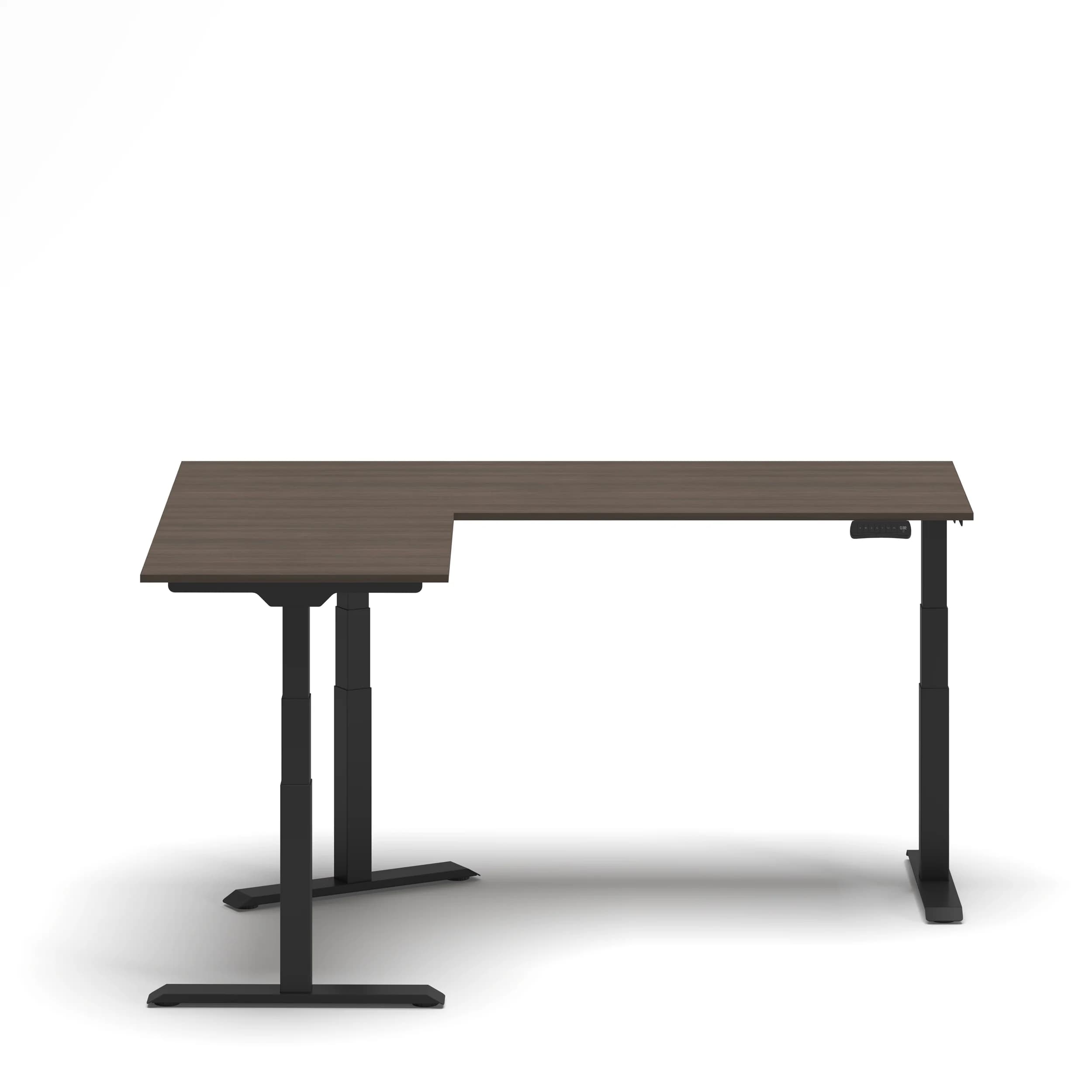 Navodesk® Flex L Shape Standing Desk Black Walnut Left 180 Cm X 152 Cm 1