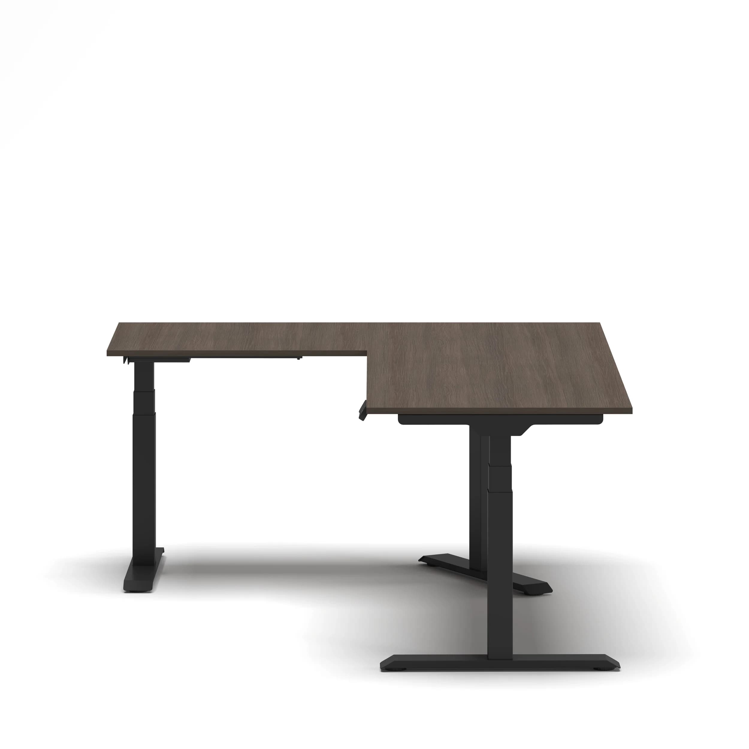 Navodesk® Flex L Shape Standing Desk Black Walnut Left 180 Cm X 152 Cm 2