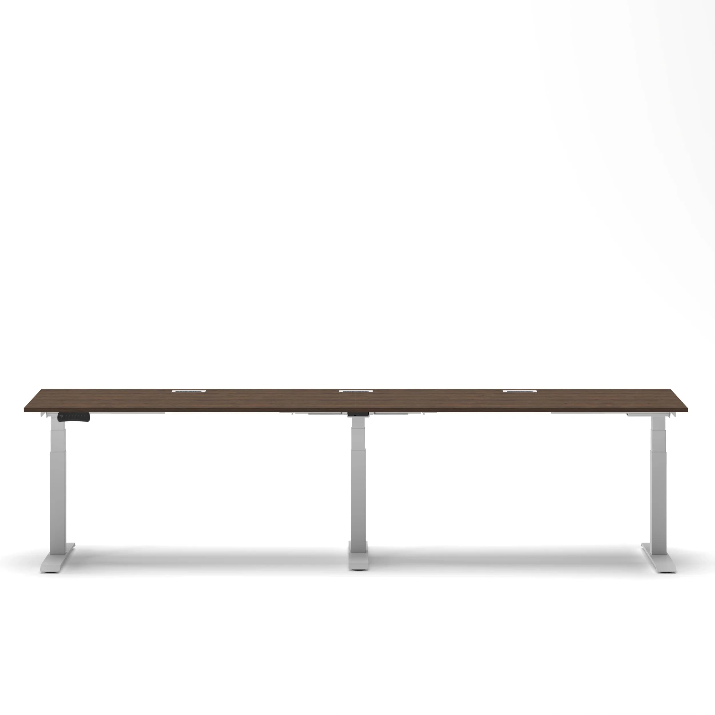 Navodesk® Flex180 Xl Walnut Top White Frame 1 2