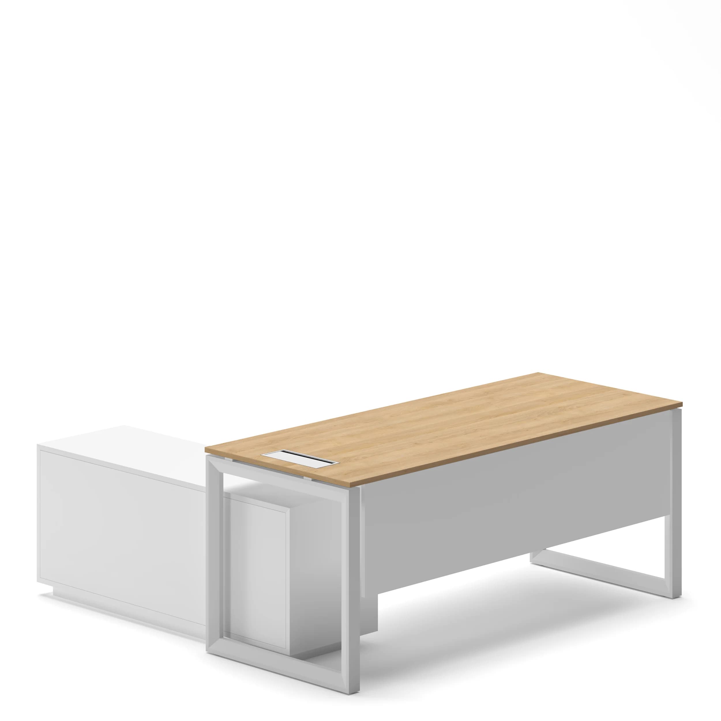 Workhub Executive Desk White Oak 180 Cm X 75 Cm Right 2
