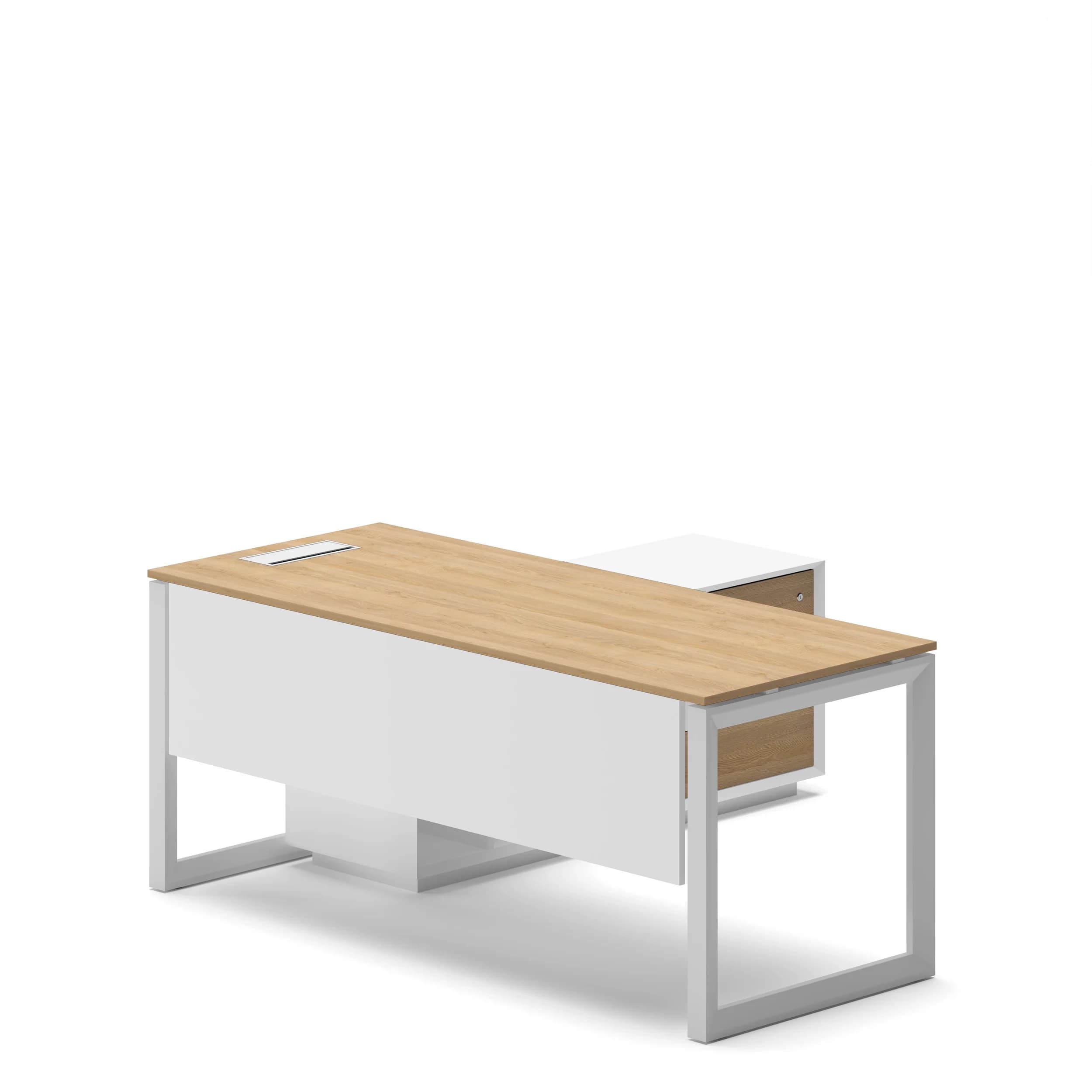 Workhub Executive Desk White Oak 180 Cm X 75 Cm Right 3