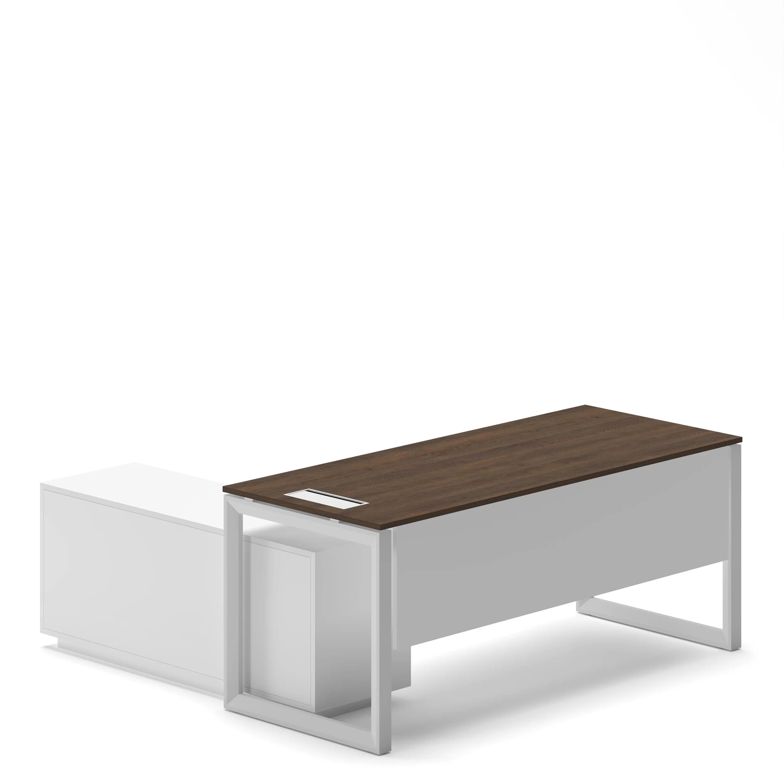 Workhub Executive Desk White Walnut 180 Cm X 75 Cm Right 3