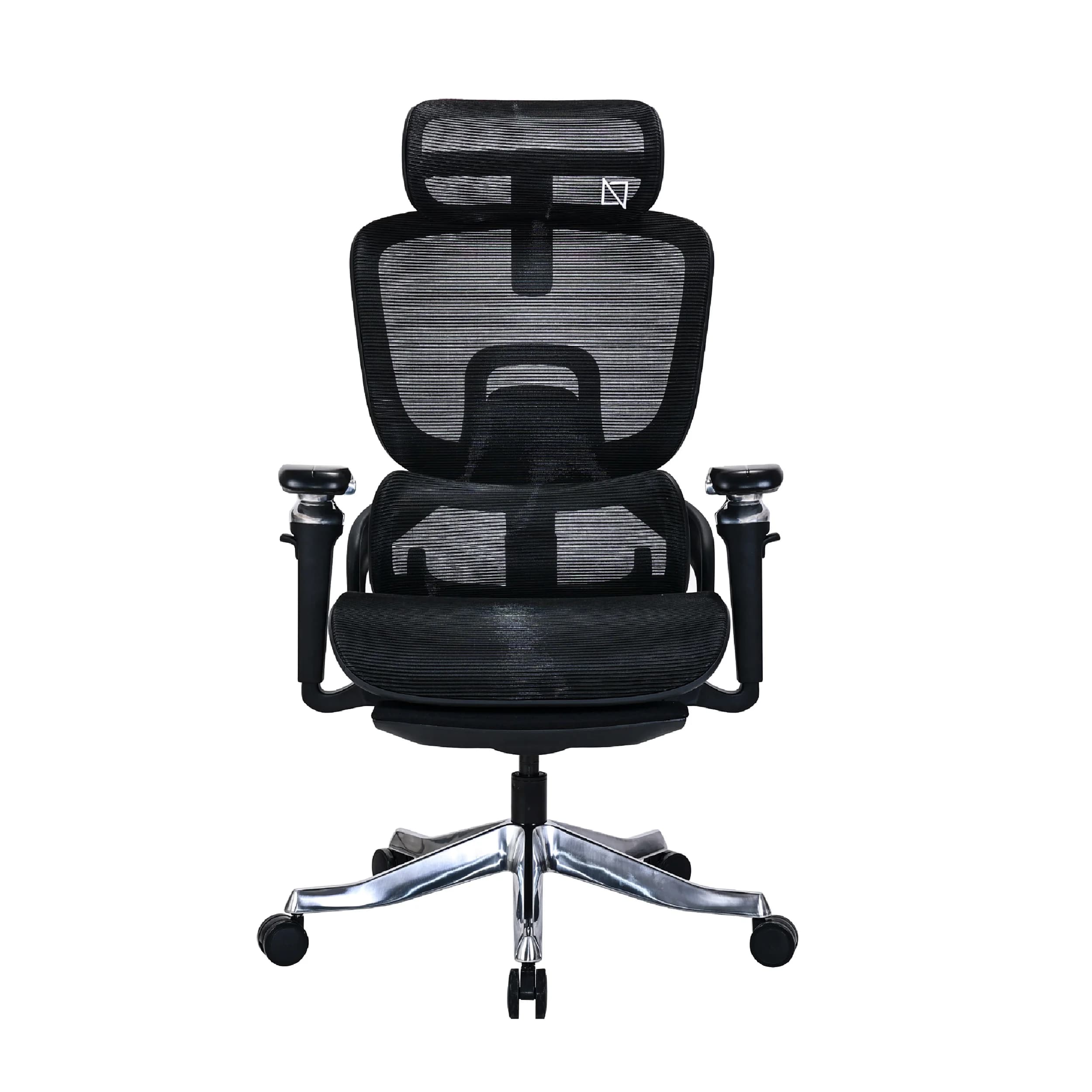 Ergomax Black Mesh Ergonomic Office Chair with Footrest1