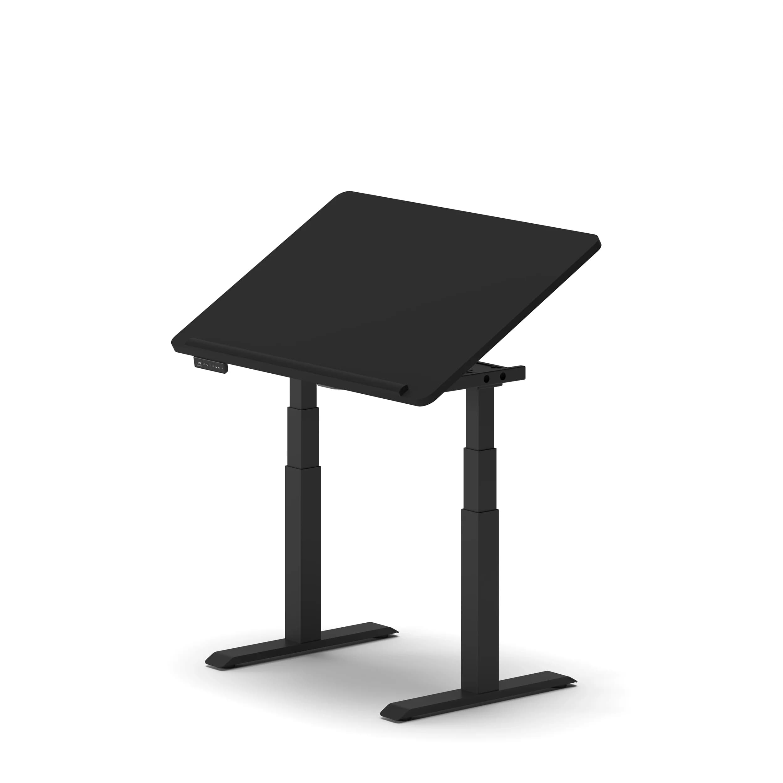Navodesk® TILT Drafting Table Standing Desk Black Frame Black Top2
