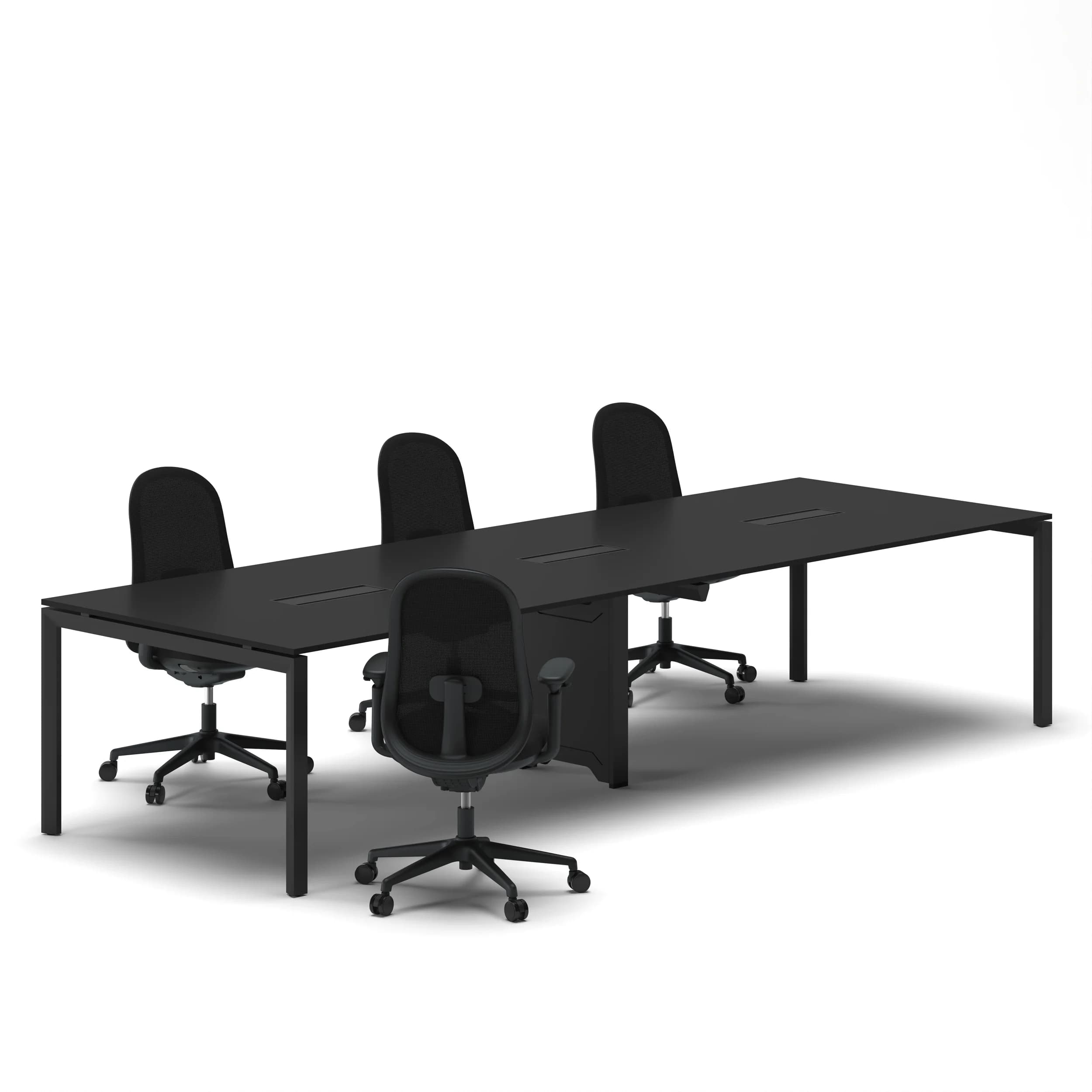 Workhub Meeting table Black Top Black Frame 2