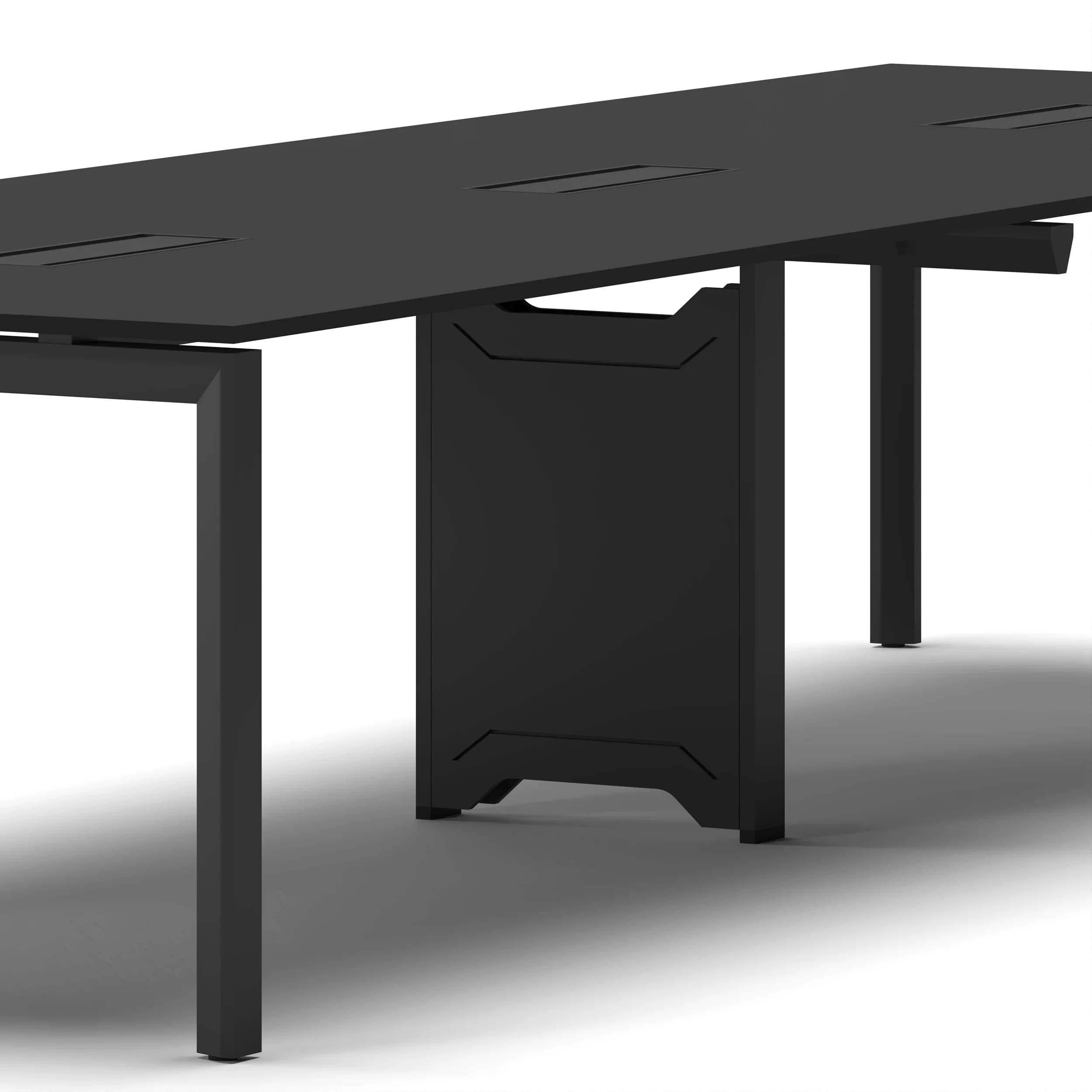 Workhub Meeting table Black Top Black Frame 4