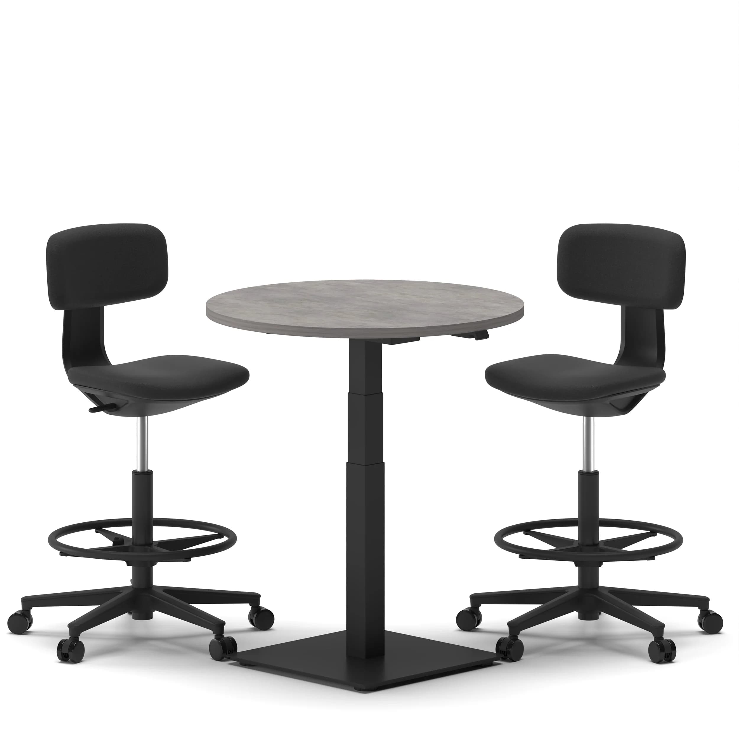 Navodesk® Solo Concrete Top Black Leg Standing Desk 4 3